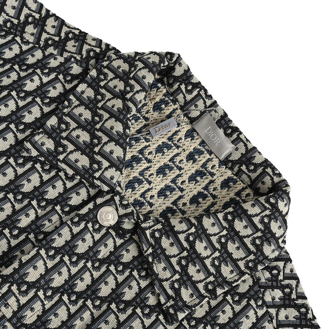 Dior classic old flower jacquard shirt jacket