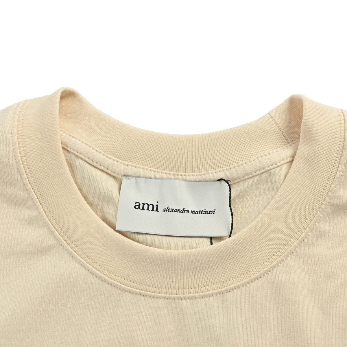 Ami Paris woven love embroidered short sleeves