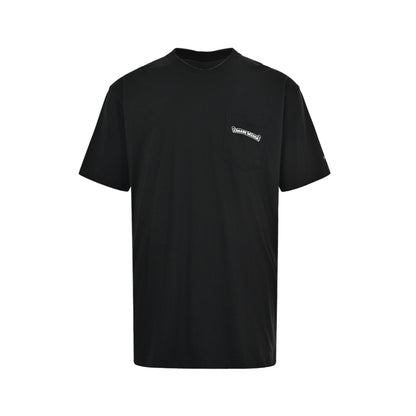 Chrome Hearts/Chrome Heart Curved Letter Print Short Sleeves