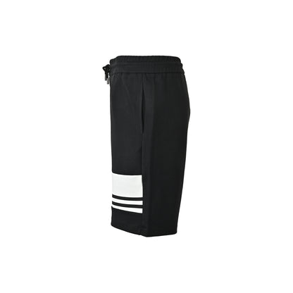 Prada hem striped patchwork triangle shorts
