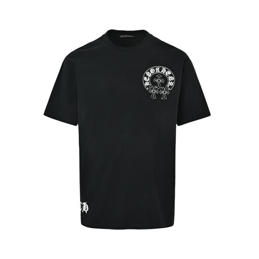 Chrome Hearts Horseshoe Three Hearts Cross Patch Embroidered Short Sleeves