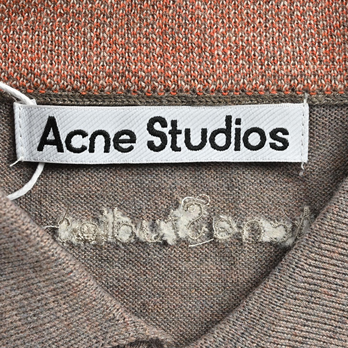 AcneStudios Fake Two-piece Cashmere Knit Lapel Polo Short Sleeve