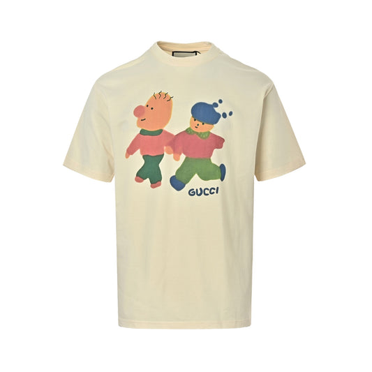 Gucci Fun Cartoon Series Printed Short Sleeves