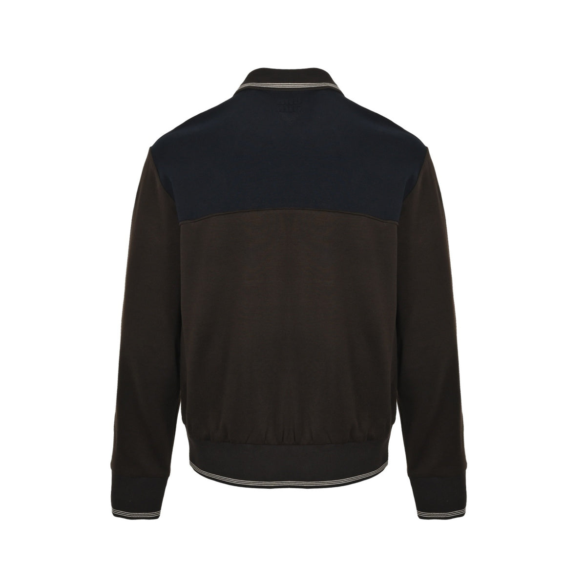 Miu Miu contrasting color diagonal zipper lapel sweatshirt