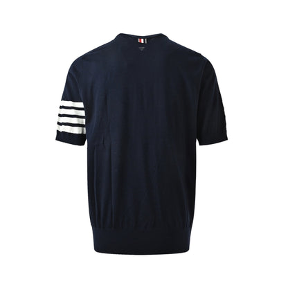 Thom Browne/Thom Brown fine wool four-bar short sleeves