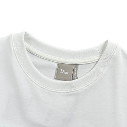 Dior 26ss Dracula themed embroidered short sleeves