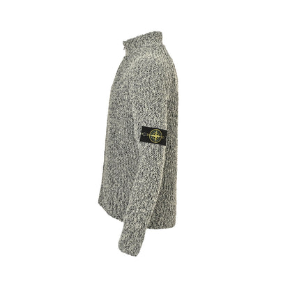 Stone Island 25Fw armband zipper cardigan sweater