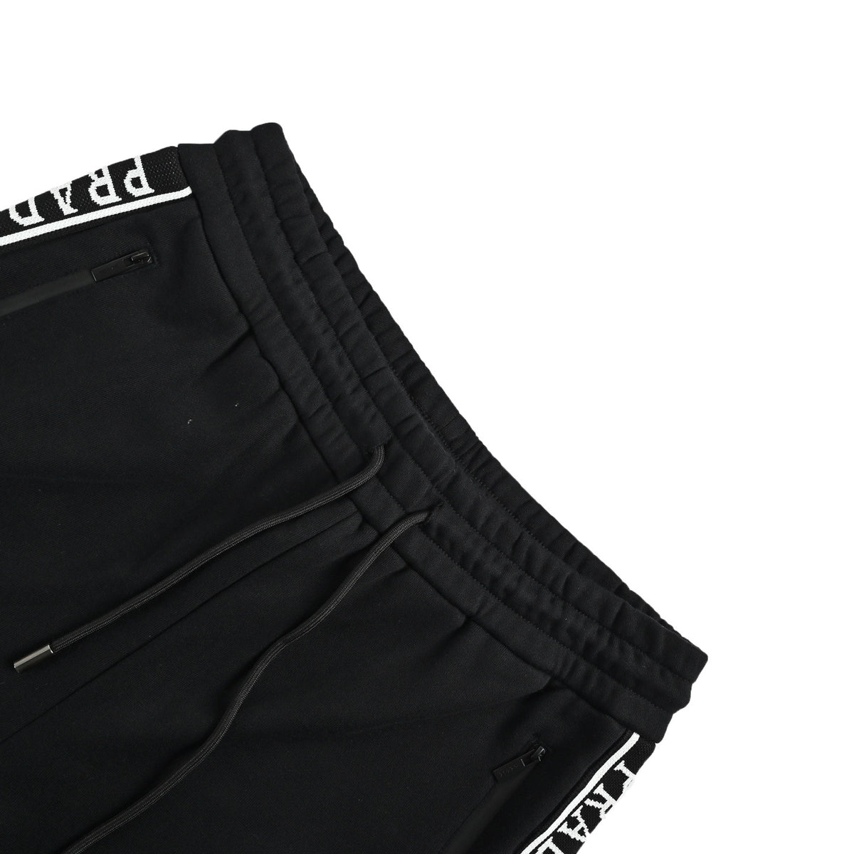 Prada triangle logo web shorts