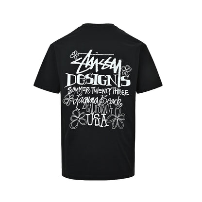 Stussy Summer letter print short sleeves