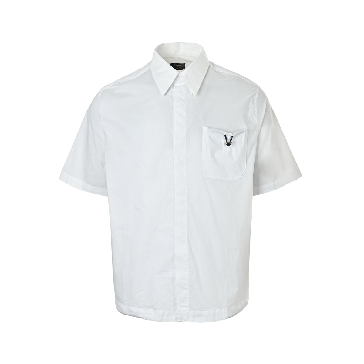 Fendi drawstring bag poplin short-sleeved shirt