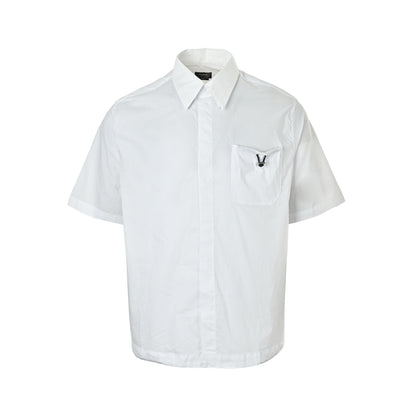 Fendi drawstring bag poplin short-sleeved shirt