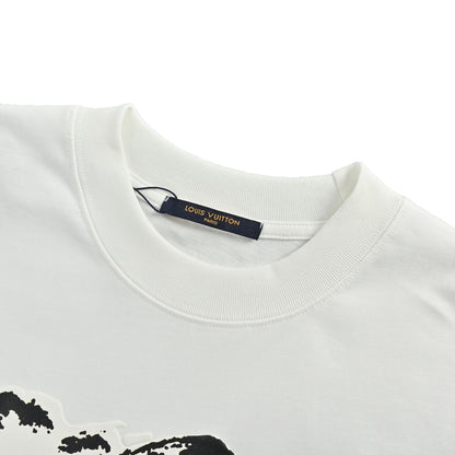 Louis Vuitton 26ss snow mountain foam printed short sleeves