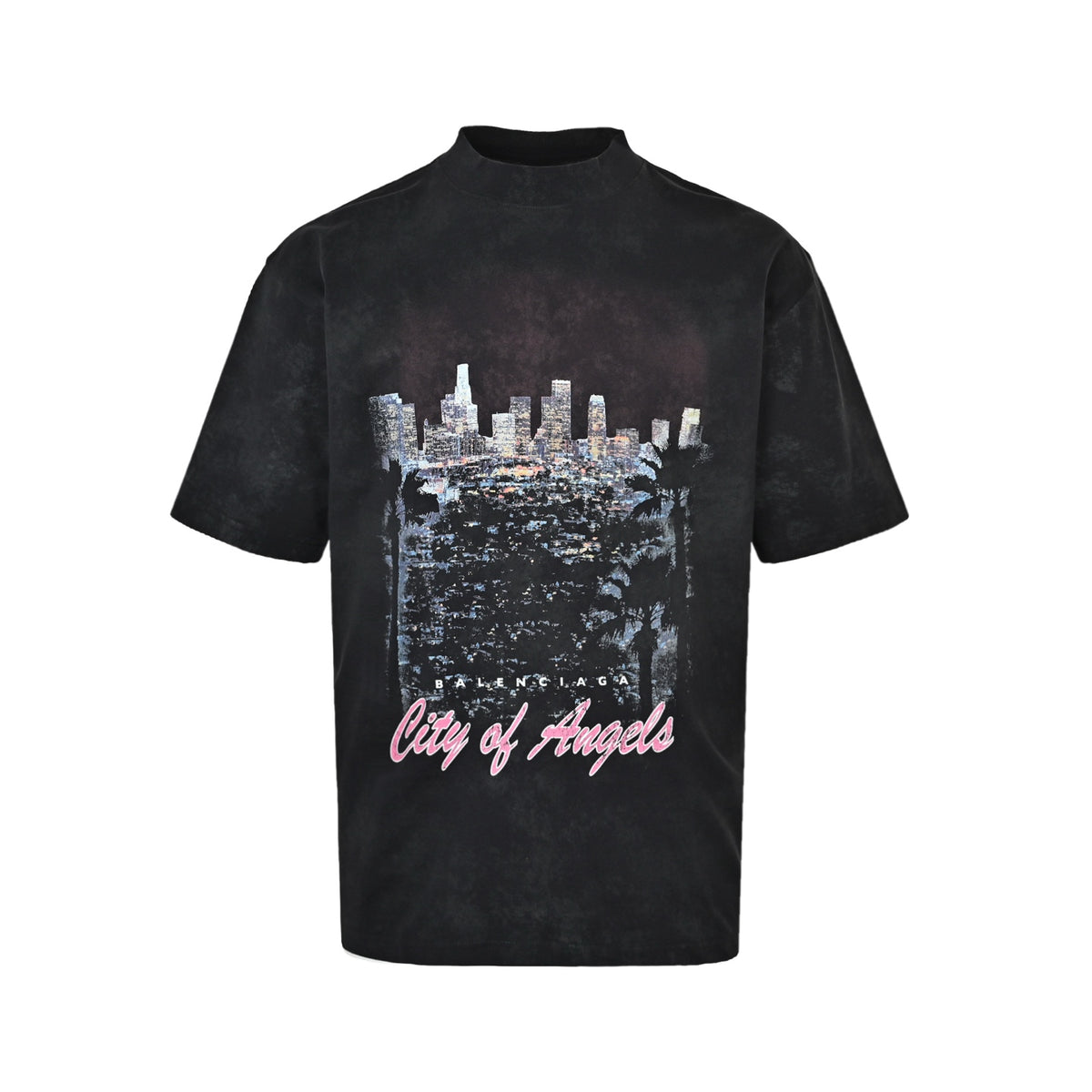 Balenciaga/Balanciaga city night scene printed short sleeves