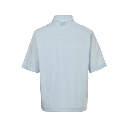 Louis Vuitton 25ss presbyopic embroidered hollow short-sleeved shirt