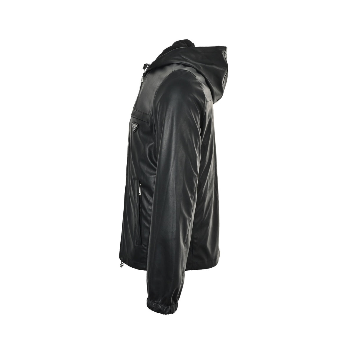 Prada 25Fw reversible leather nylon hooded jacket