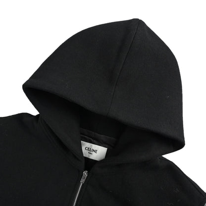 Celine Big C woolen leather sleeve hooded jacket
