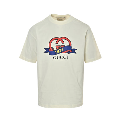 Gucci 1921 letter logo printed short sleeves