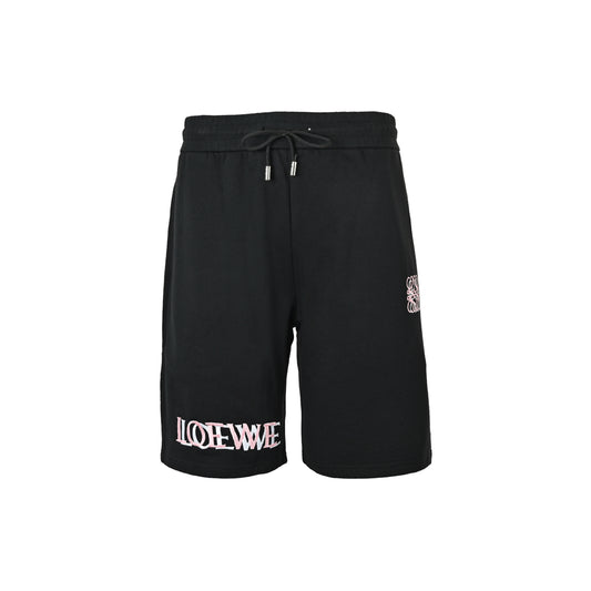 Loewe/Loewewe overlapping logo embroidered shorts