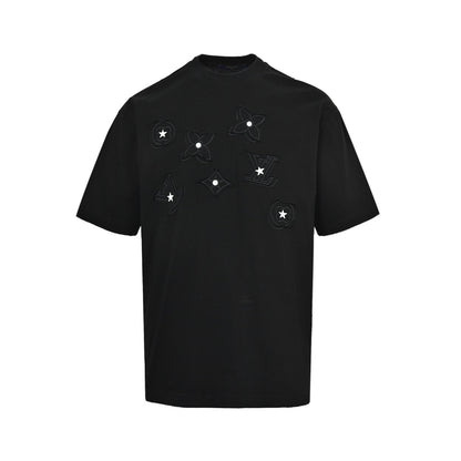 Louis Vuitton old flower patch embroidered short sleeves