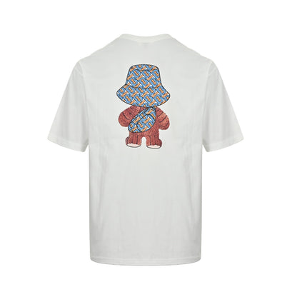 Burberry 23ss bear print short sleeves on front and back