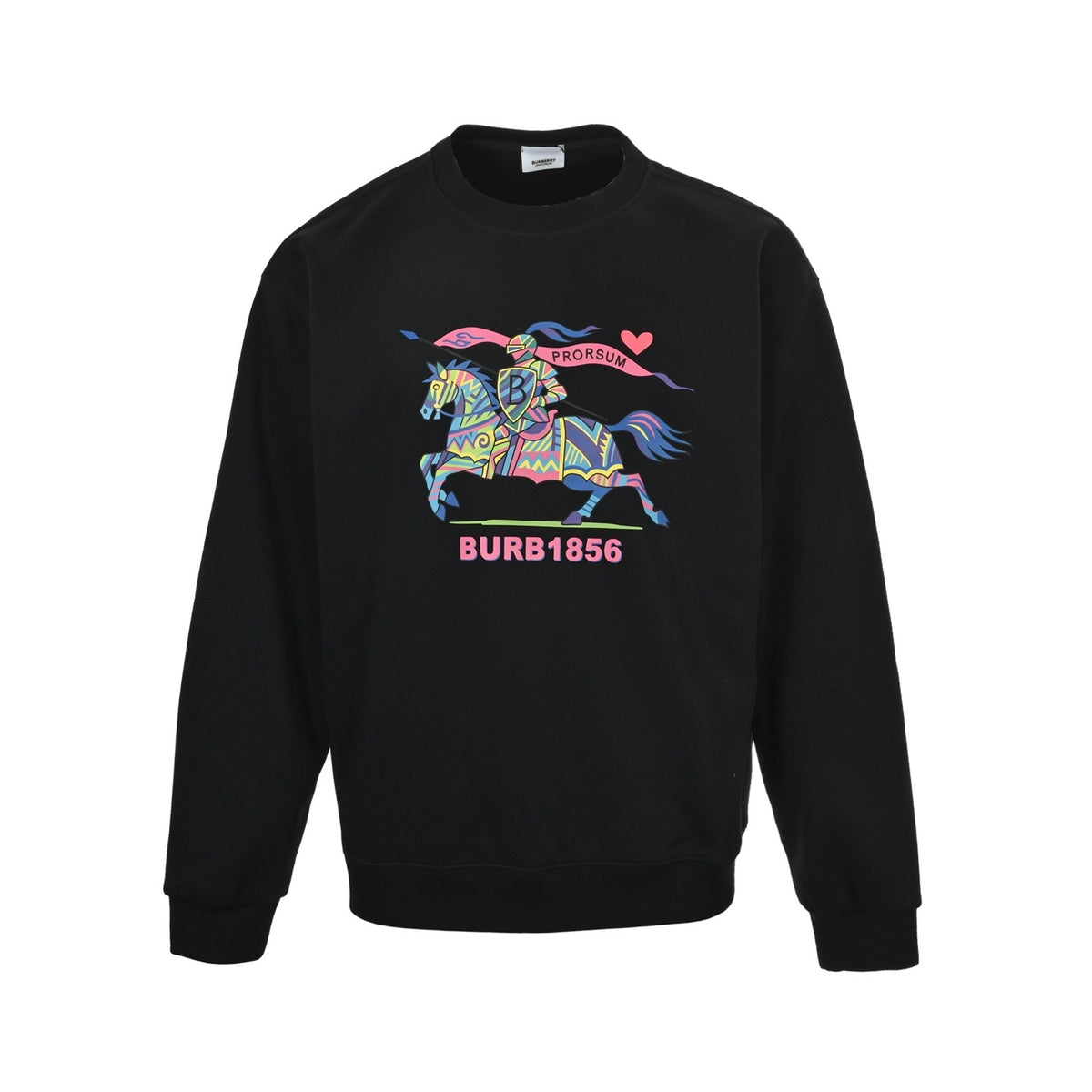 Burberry 25Fw colorful war horse print round neck sweatshirt