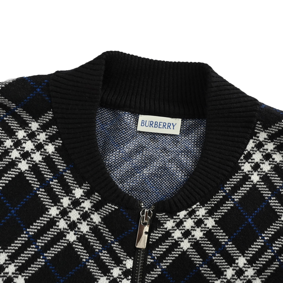 Burberry 25Fw diagonal zipper sweater cardigan jacket