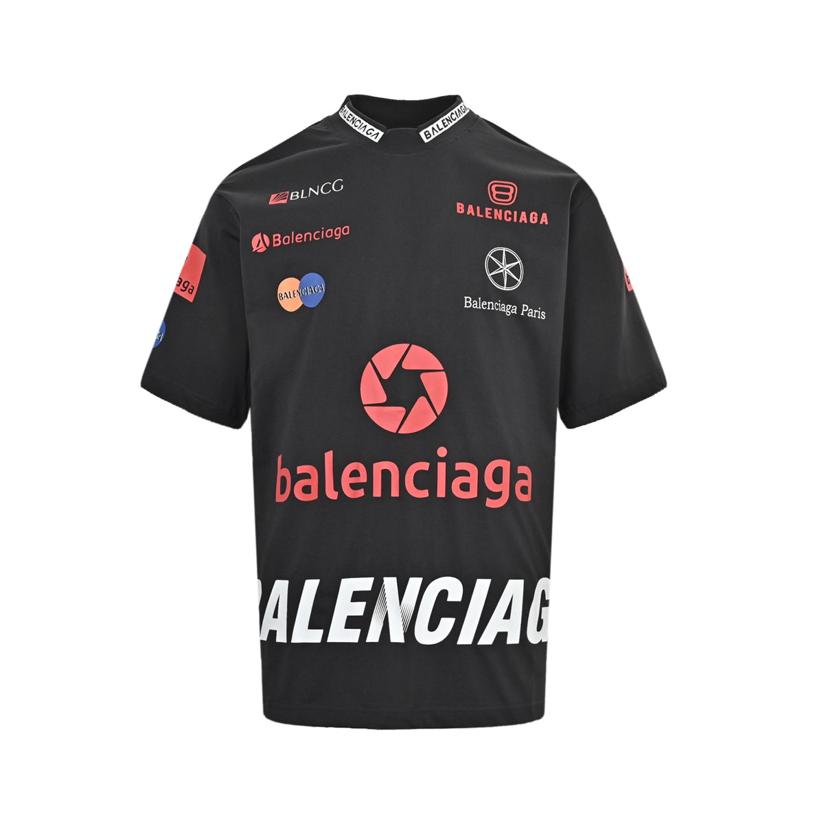 Balenciaga/Balanciaga multi-label printed short sleeves