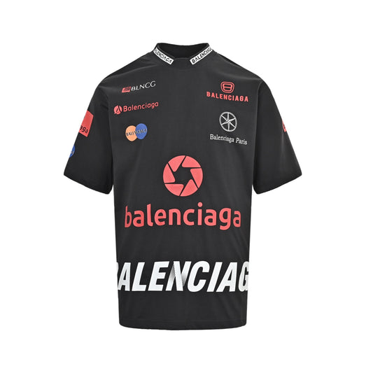 Balenciaga/Balanciaga multi-label printed short sleeves