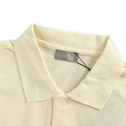 Dior 25ss Silicone Diamond Logo Polo Short Sleeve