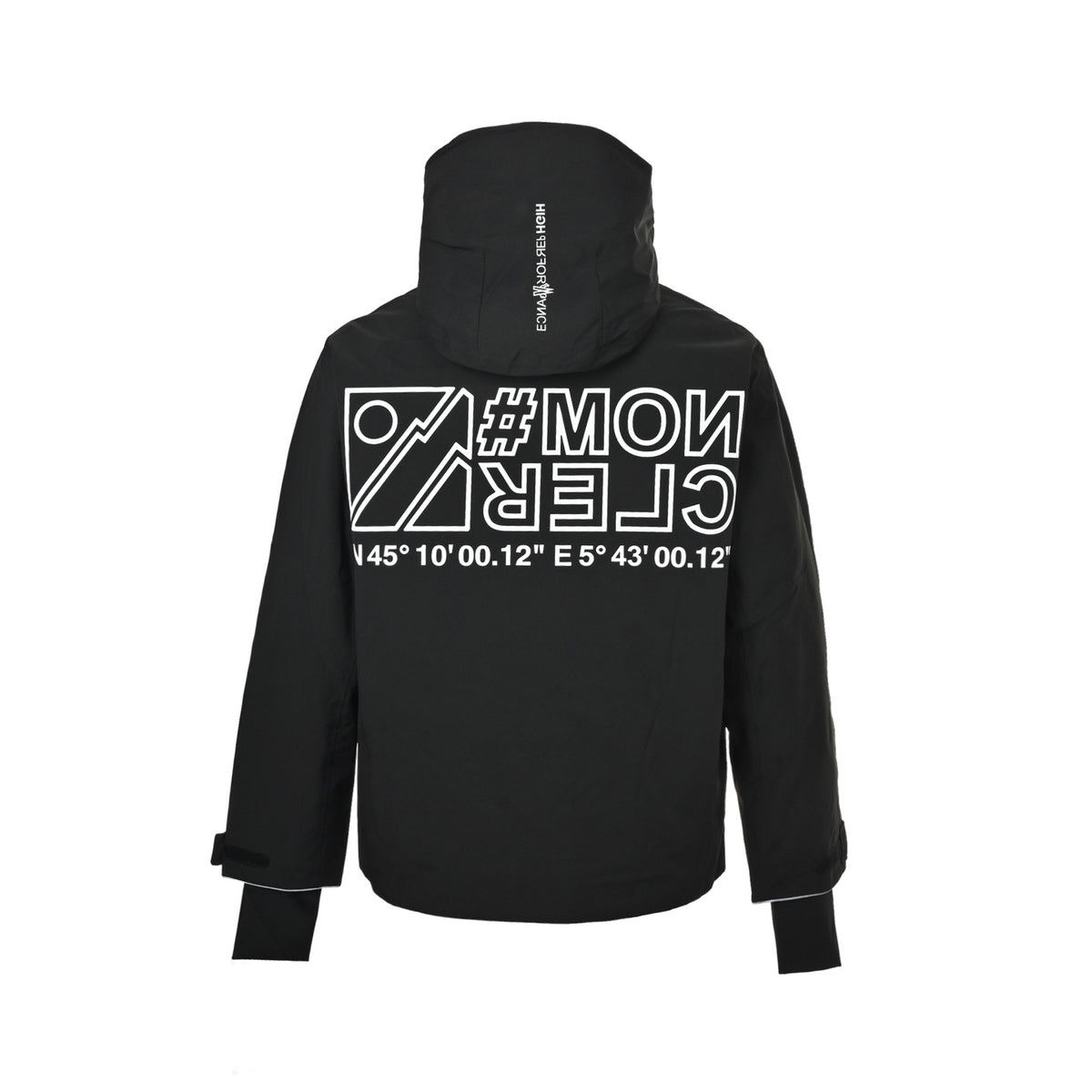 Moncle/muzzled hooded ski jacket with large chest logo
