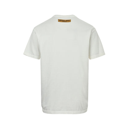 Louis Vuitton cartoon paper airplane jacquard knitted short sleeves
