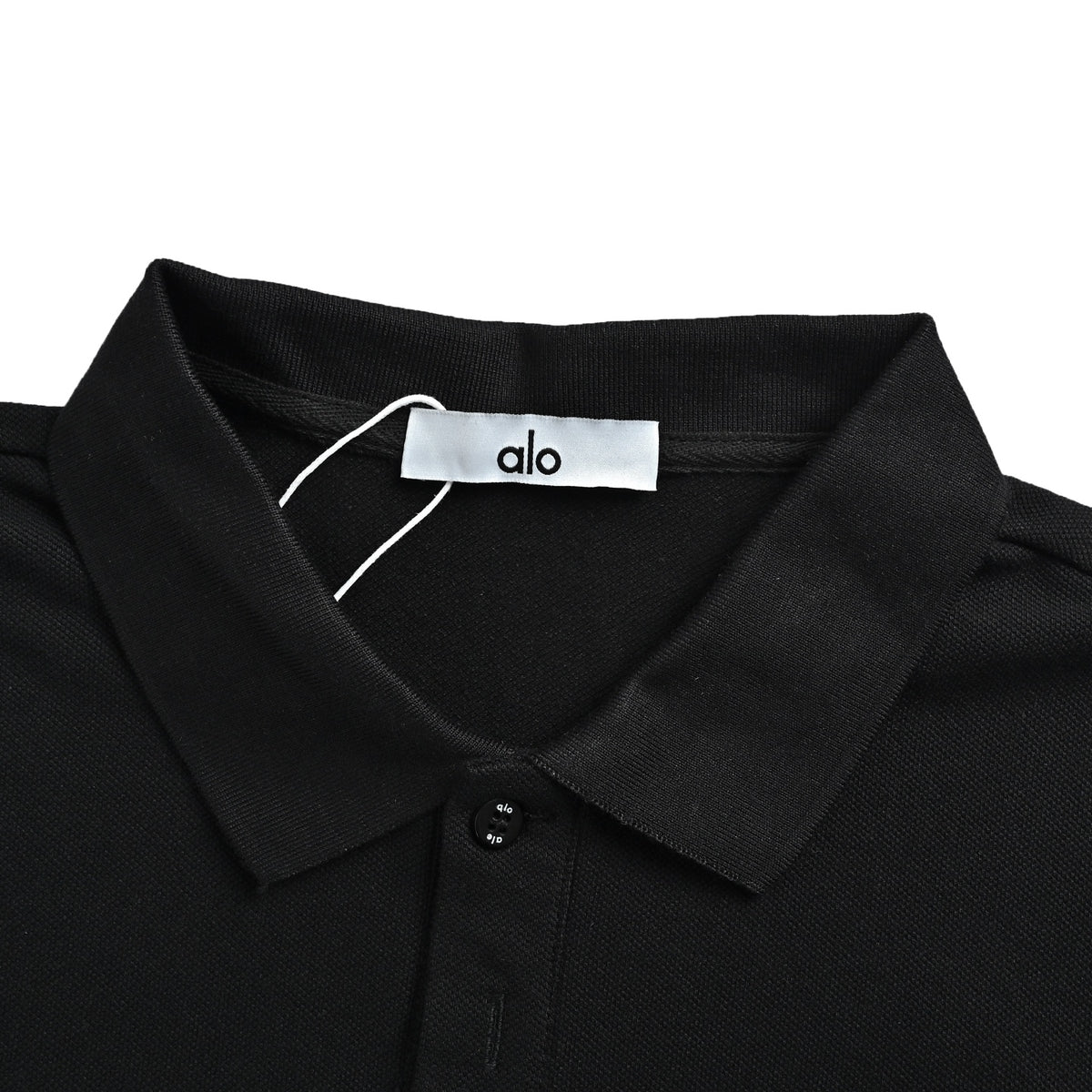 ALO letter logo small label embroidered Polo short sleeves