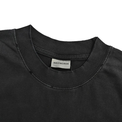 Balenciaga street night scene architectural pattern printed short sleeves
