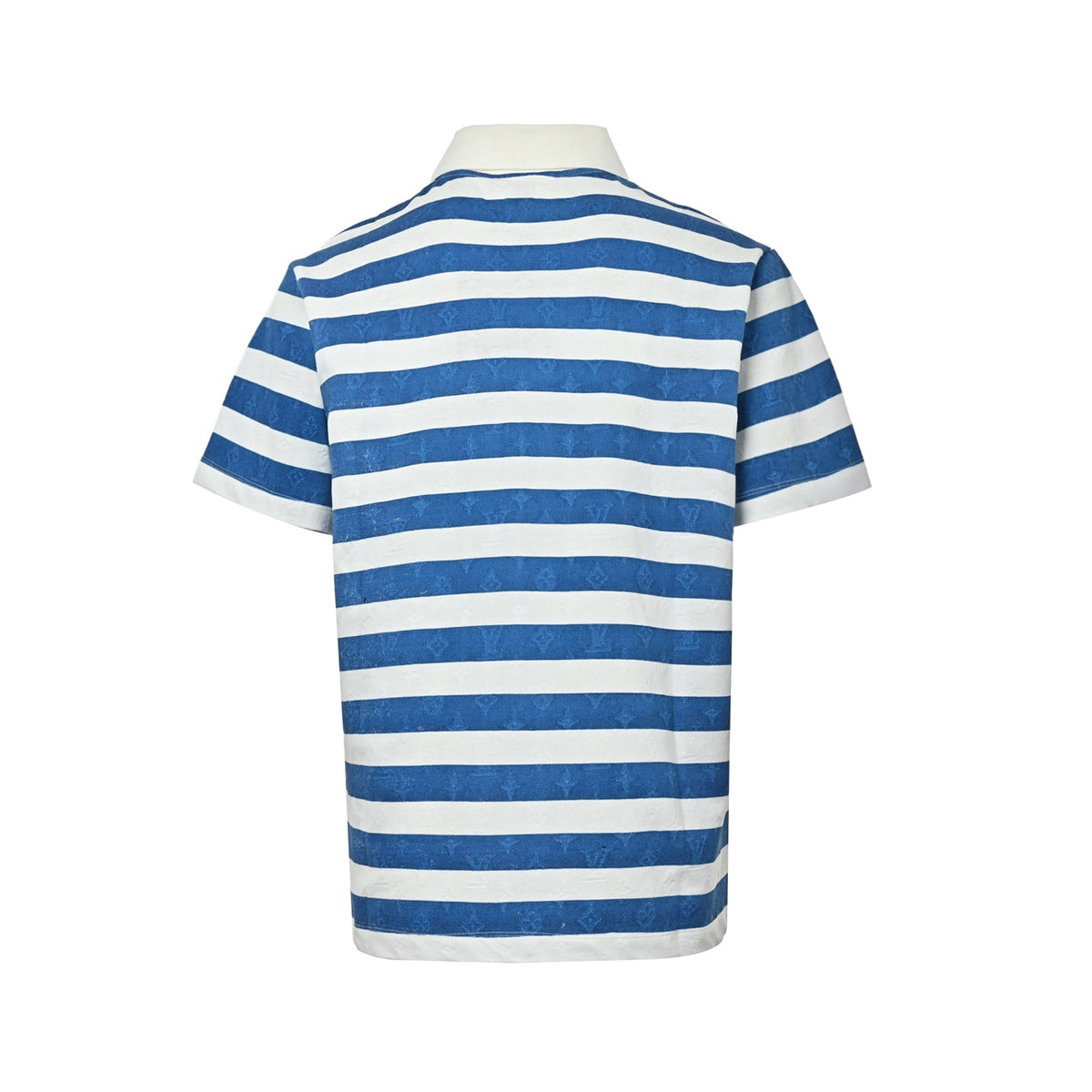 Louis Vuitton 25 blue letter logo printed short-sleeved Louis Vuitton/Louis Vuitton blue striped polo Polo short-sleeved