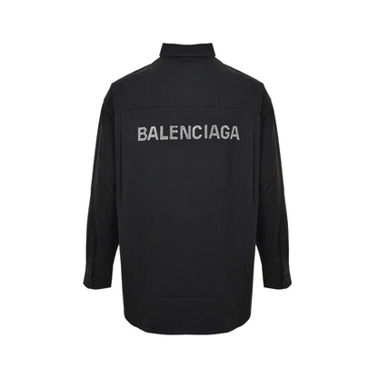 Balenciaga classic back hot diamond letter logo long-sleeved shirt