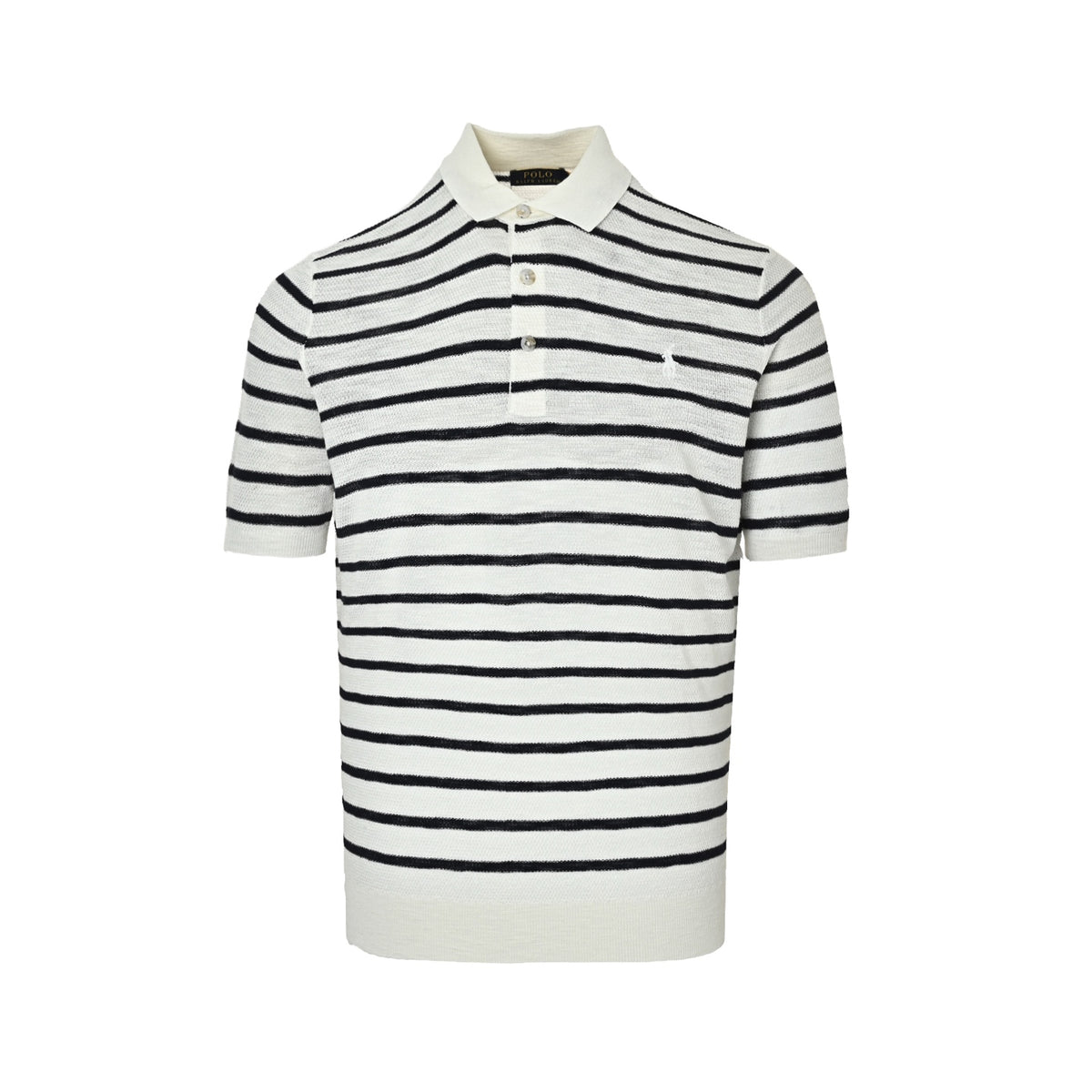 Ralph Lauren pony logo striped knitted Polo short sleeves