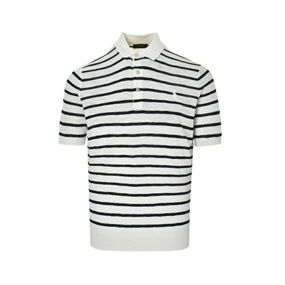 Ralph Lauren pony logo striped knitted Polo short sleeves