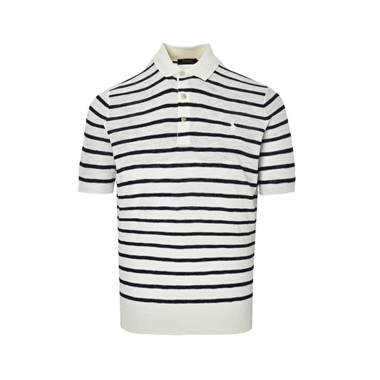 Ralph Lauren pony logo striped knitted Polo short sleeves