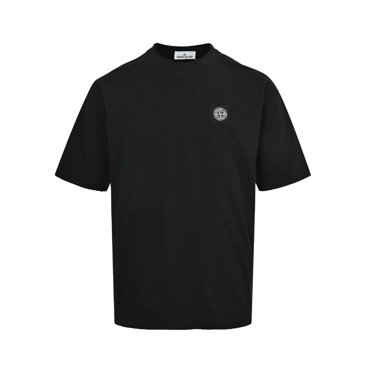 Stone Island short sleeves with embroidered badge on the chest