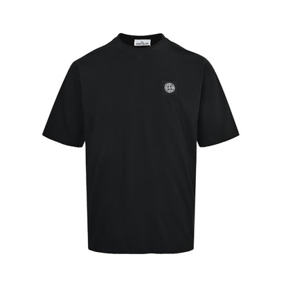 Stone Island short sleeves with embroidered badge on the chest