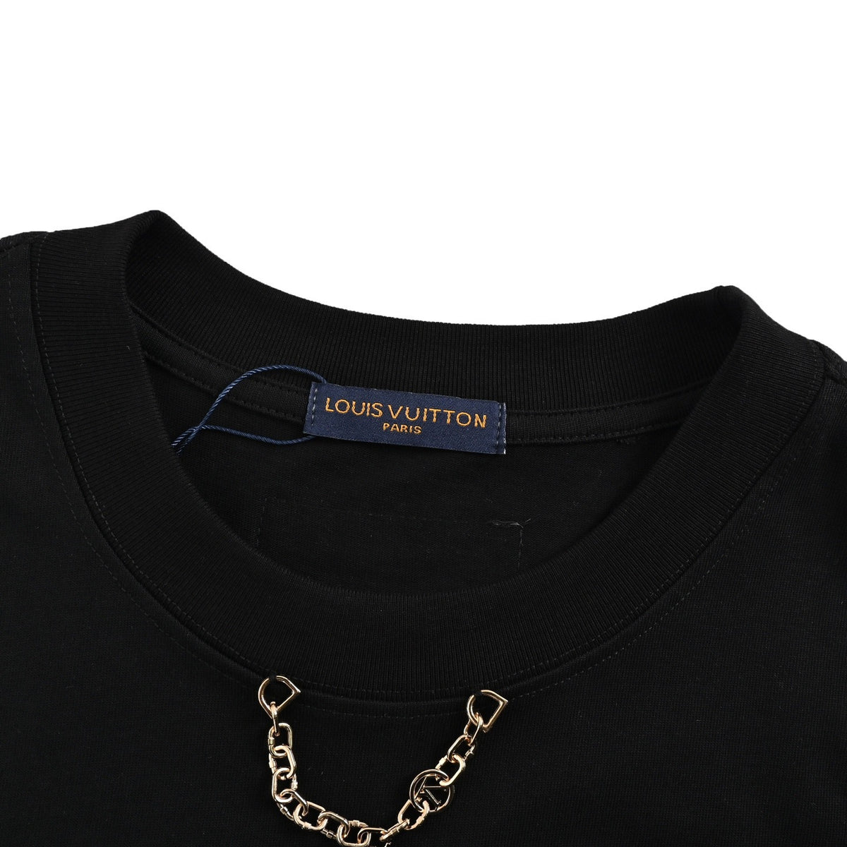 Louis Vuitton 25ss mottled letter print chain short sleeves