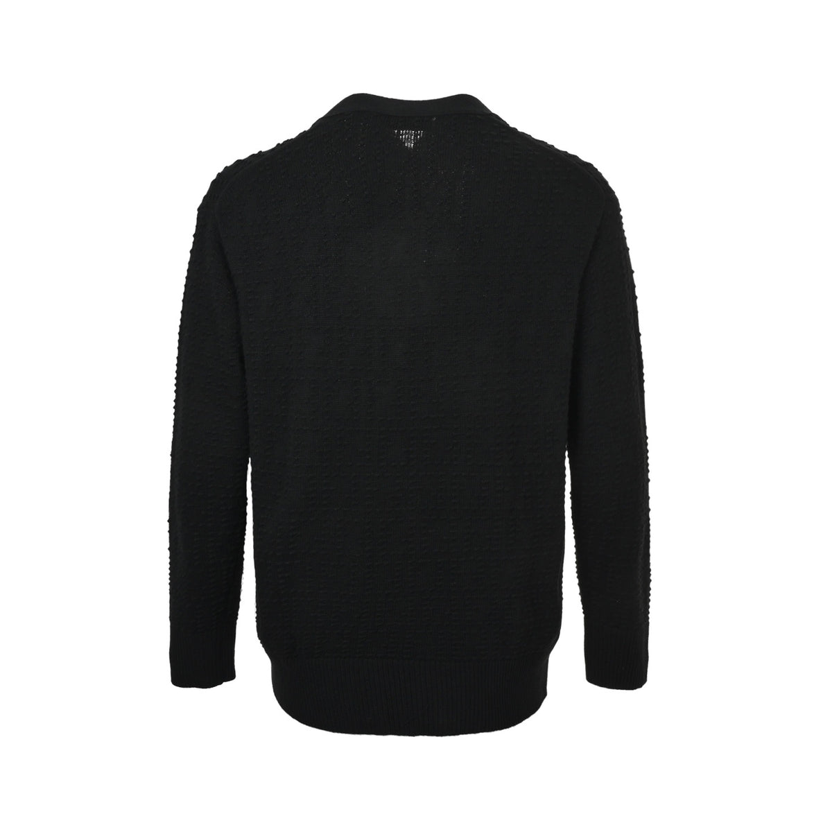 Fendi Valley wave jacquard V-neck knitted cardigan