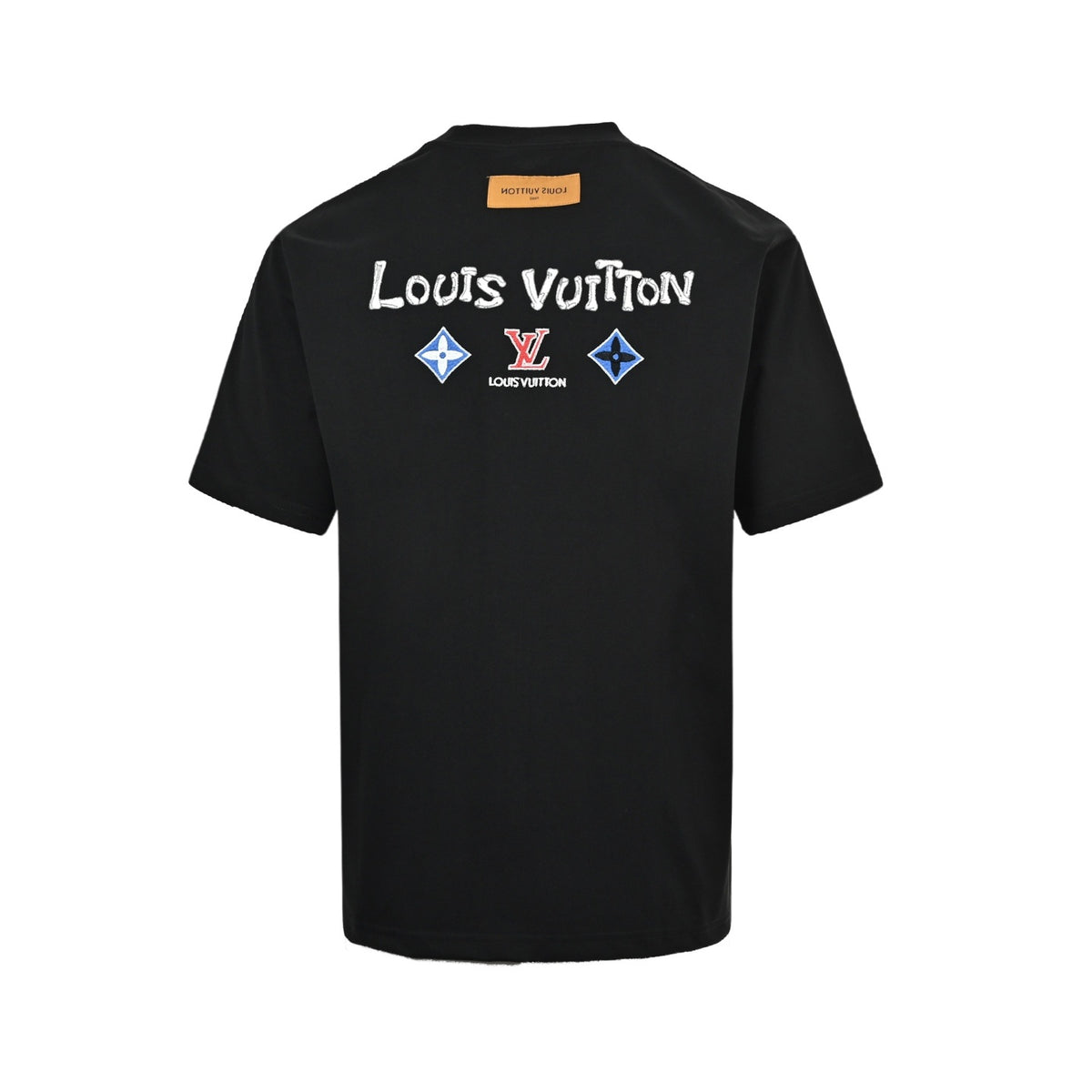 Louis Vuitton 26ss embroidered presbyopic letter short sleeves