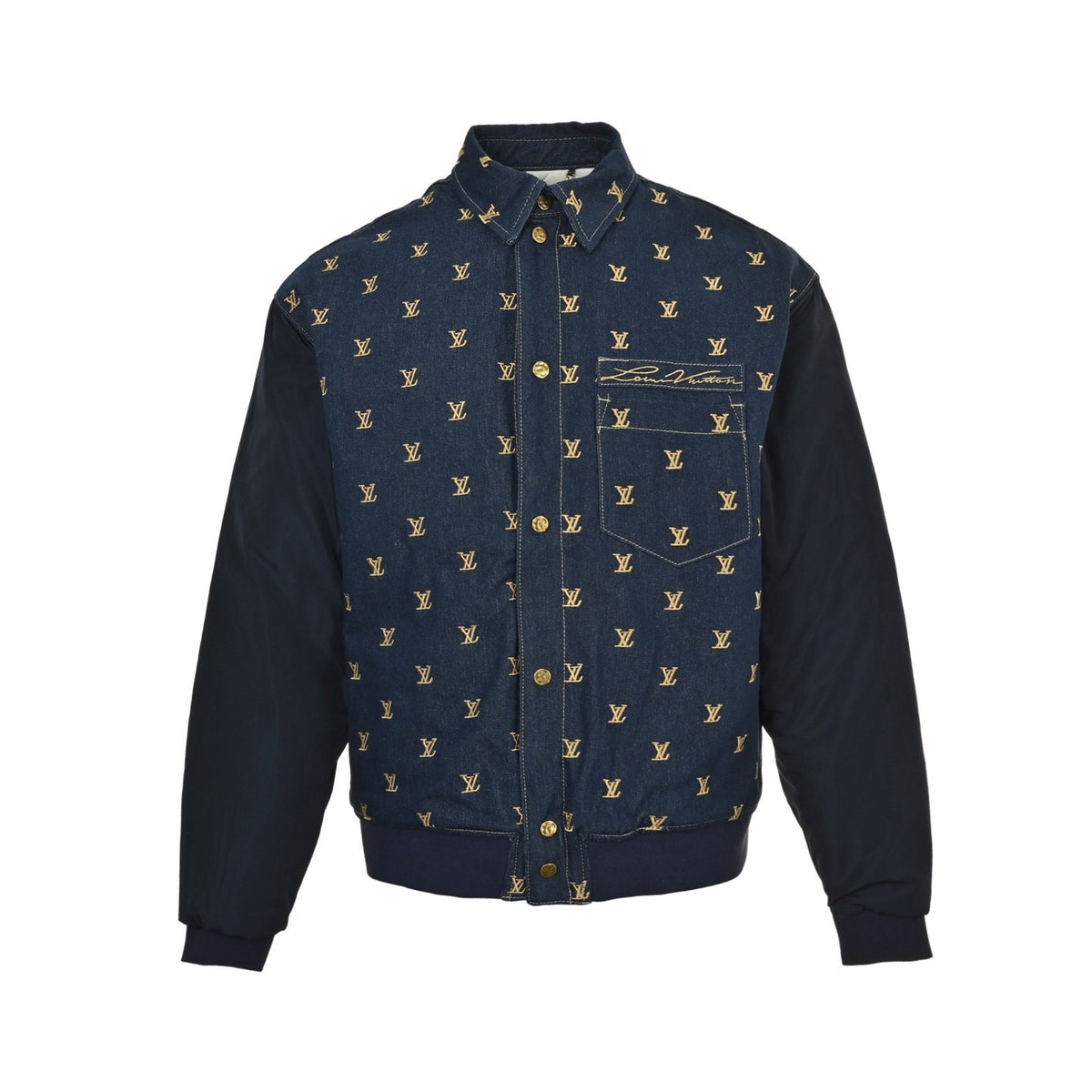 Louis Vuitton fully embroidered denim cotton jacket