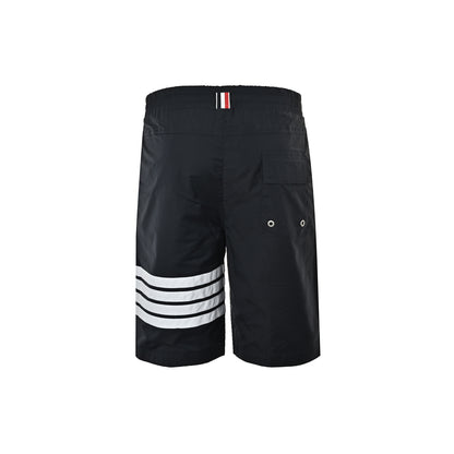 ThomBrowne/Thom Brown nylon four-bar colorful drawstring shorts