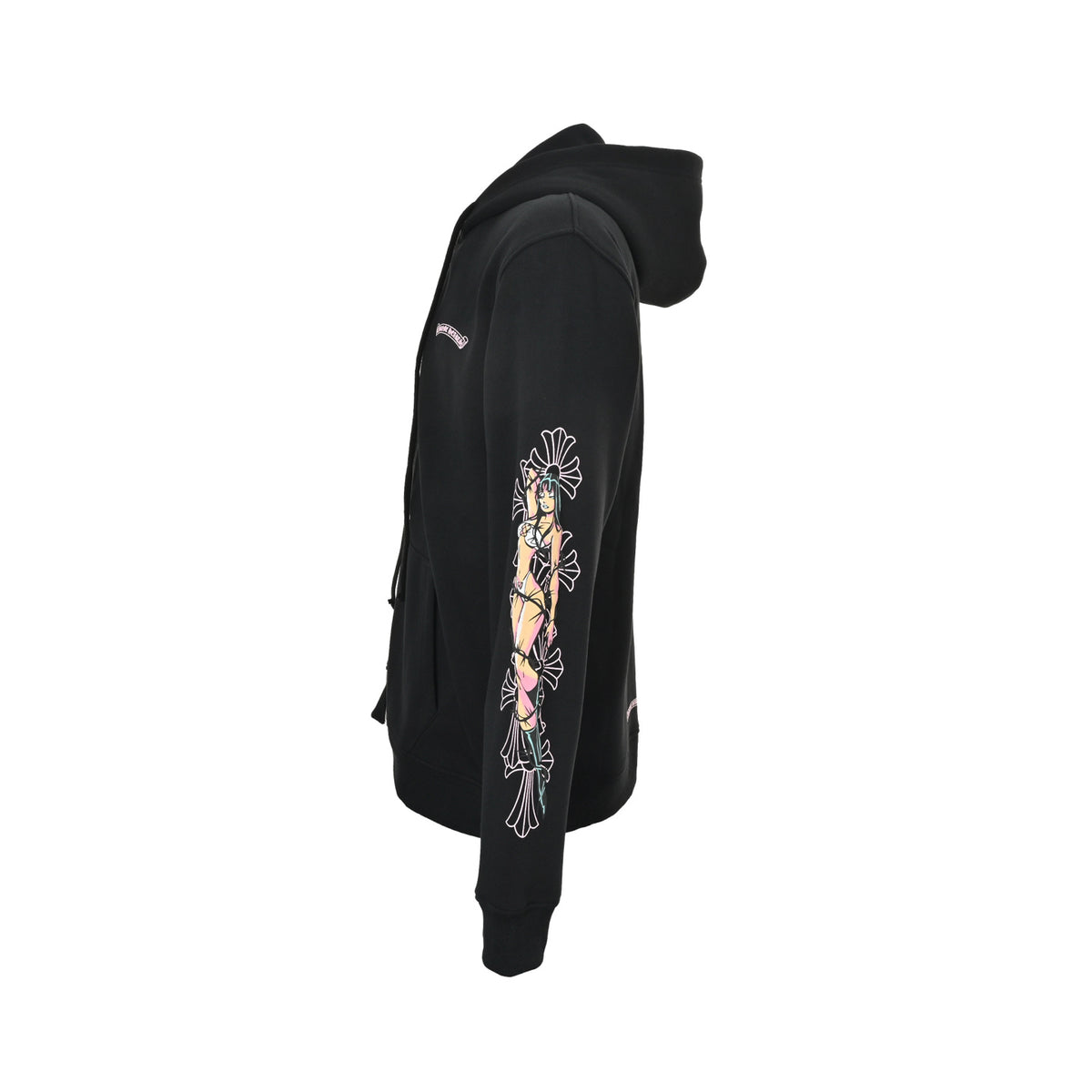 Chrome Hearts/Chrome Heart black and pink bikini print hooded jacket