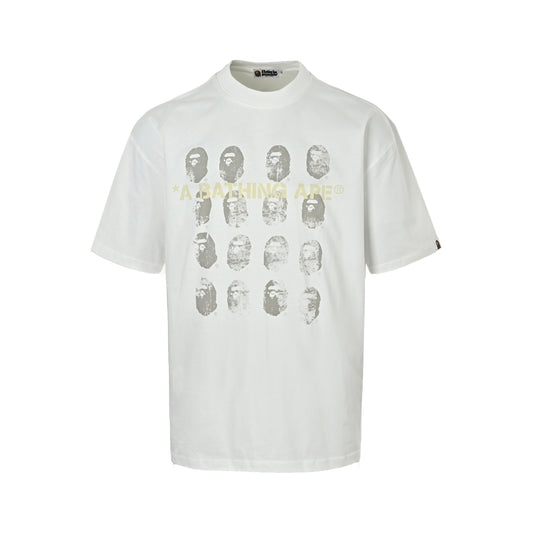 Bape full printed ape head short sleeves