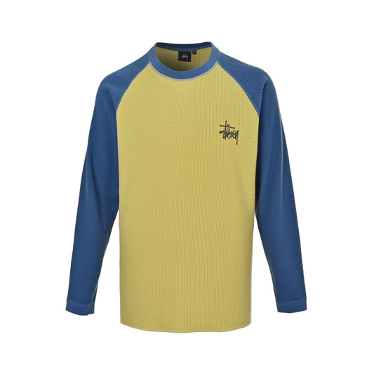 Stussy waffle enzyme washed long-sleeved T-shirt