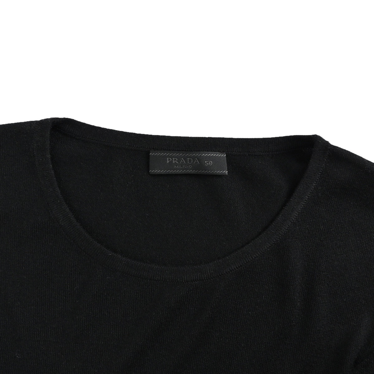 Prada small print knitted wool crew neck sweater