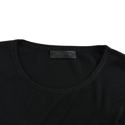 Prada small print knitted wool crew neck sweater
